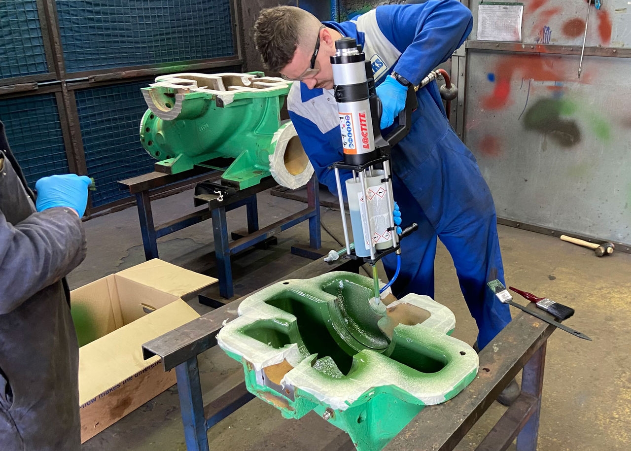 For improved pump performance, apply here