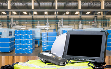 Bearings- stocks-box-conveyor Bar code scanner in warehouse