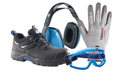 PPE safety shoes ear defenders,glasses and gloves