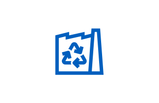 Waste recycling Industry Icon