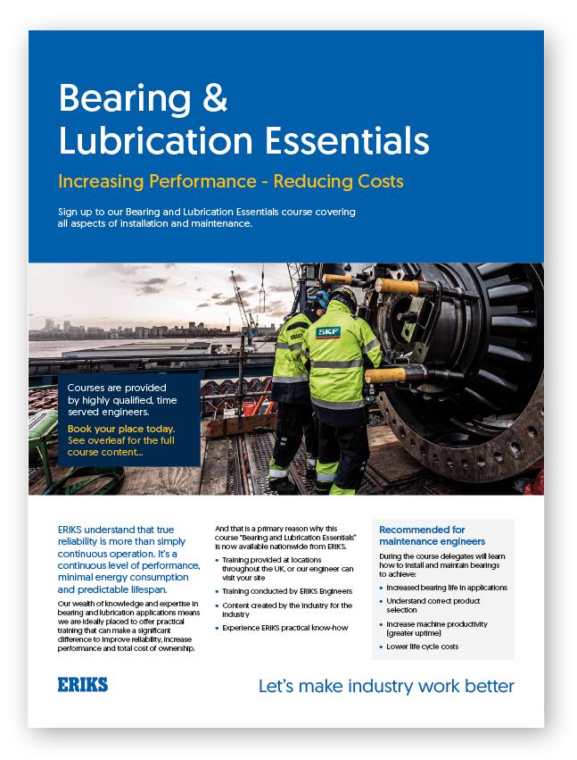 bearing and lubrication training flyer