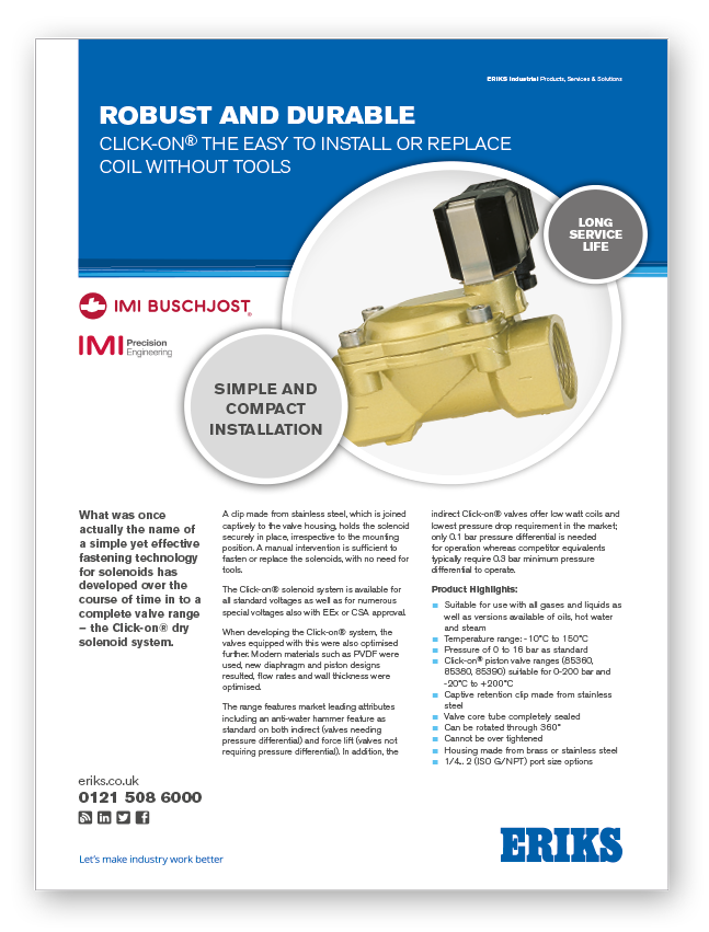 IMI click-on solenoid system range flyer