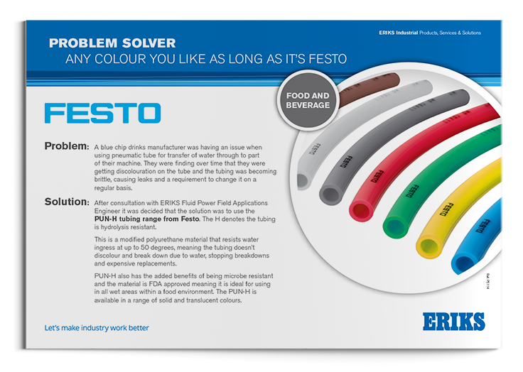 Festo Robust Leak Resistant Pneumatic Tubes PUN H Tubing