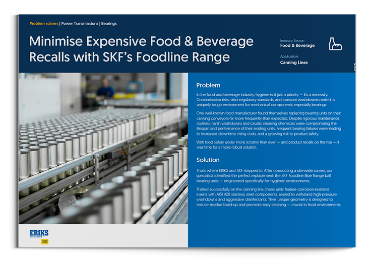 SKF Foodline Blue Range ball bearing units