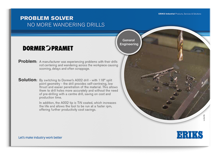Dormer A002 Drill self centering