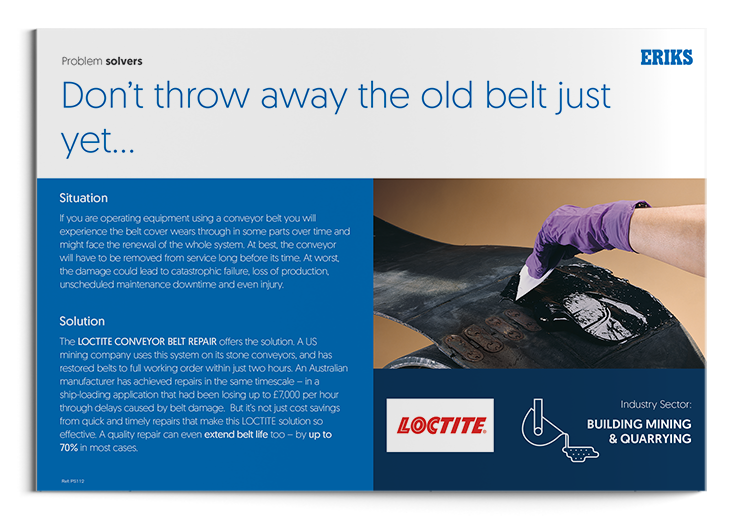 conveyor belt repair from loctite