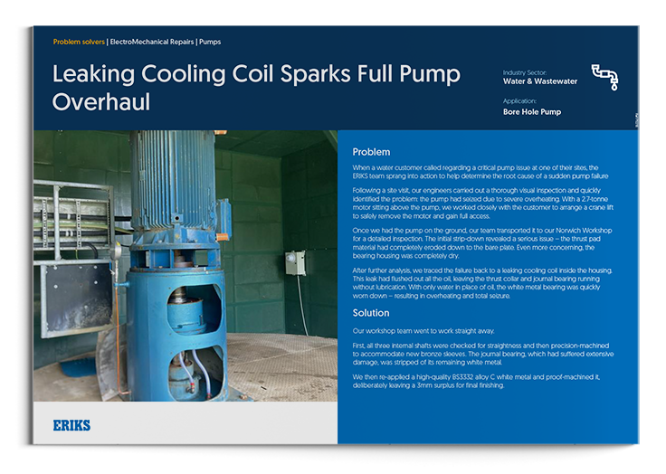 Leaking cooling coil sparks full pump overhaul problem solver