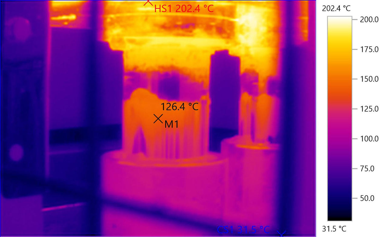 Thermal imaging of extruder
