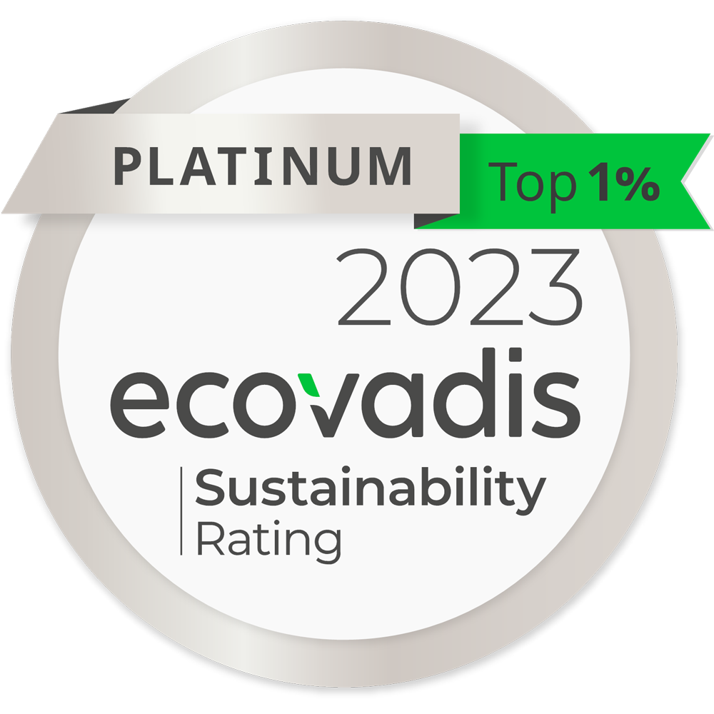 Platinum Ecovardis sustainability rating badge