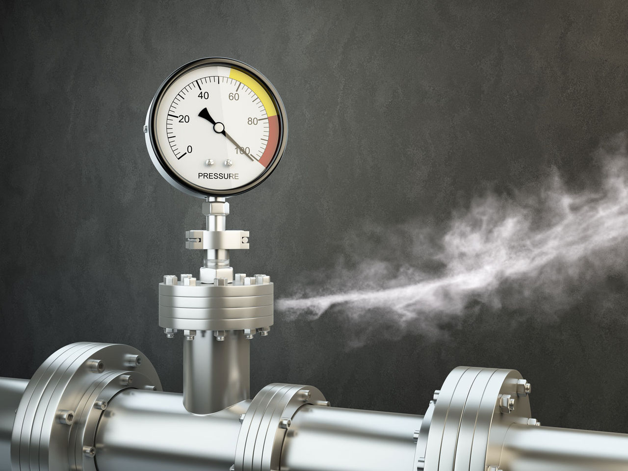 Pressure Gauge Pressure gauge with compressed air leak