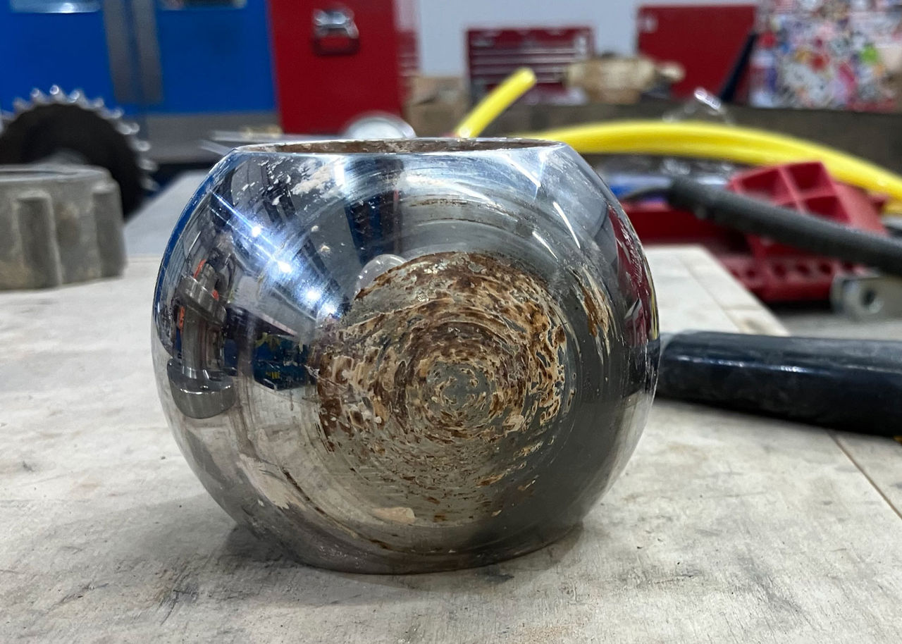 Taking Control of Leaking Valves with Spira-trol™ Worn ball from the ceramic seated valves