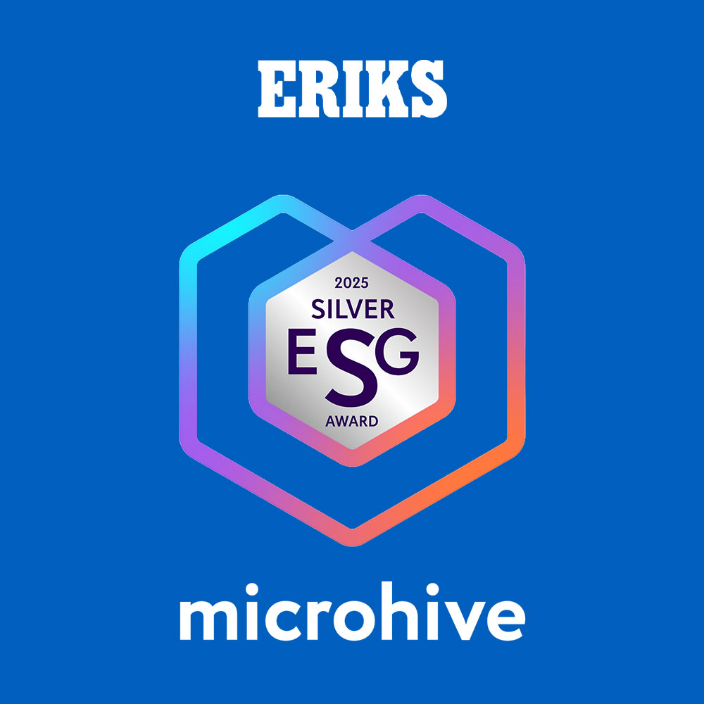 The Microhive Silver Award below the ERIKS logo