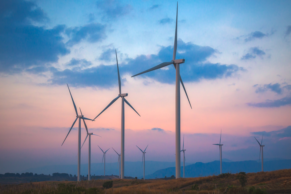Wind farm in the UK Countryside