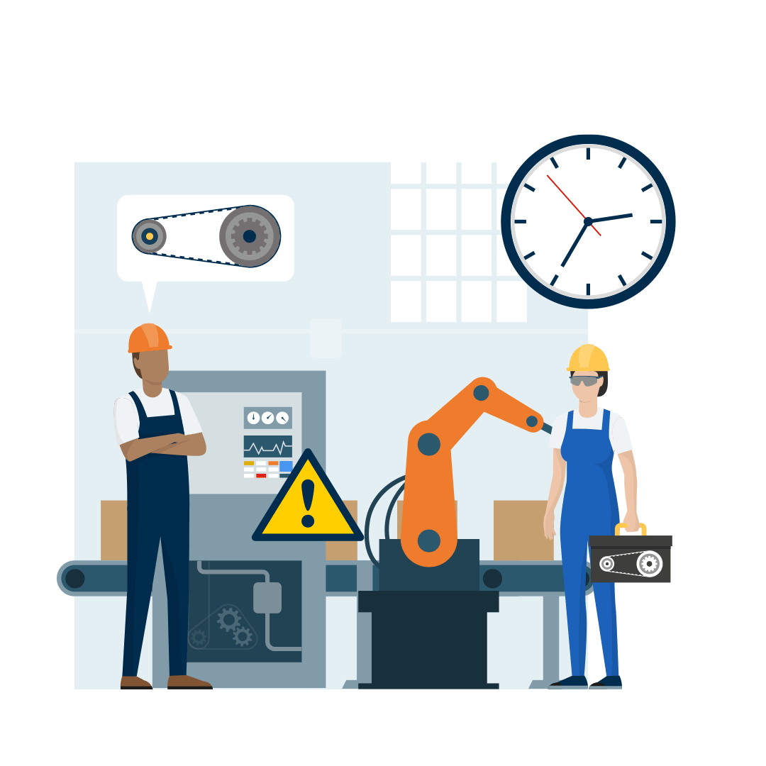 ERIKS Production icon with a person operating a machine