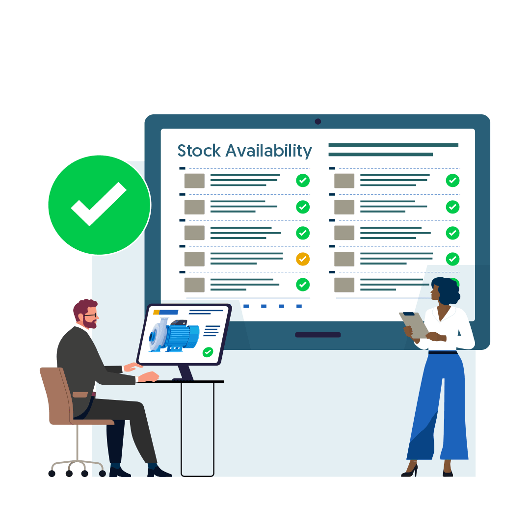ERIKS Inventory icon with two people checking boxes stock